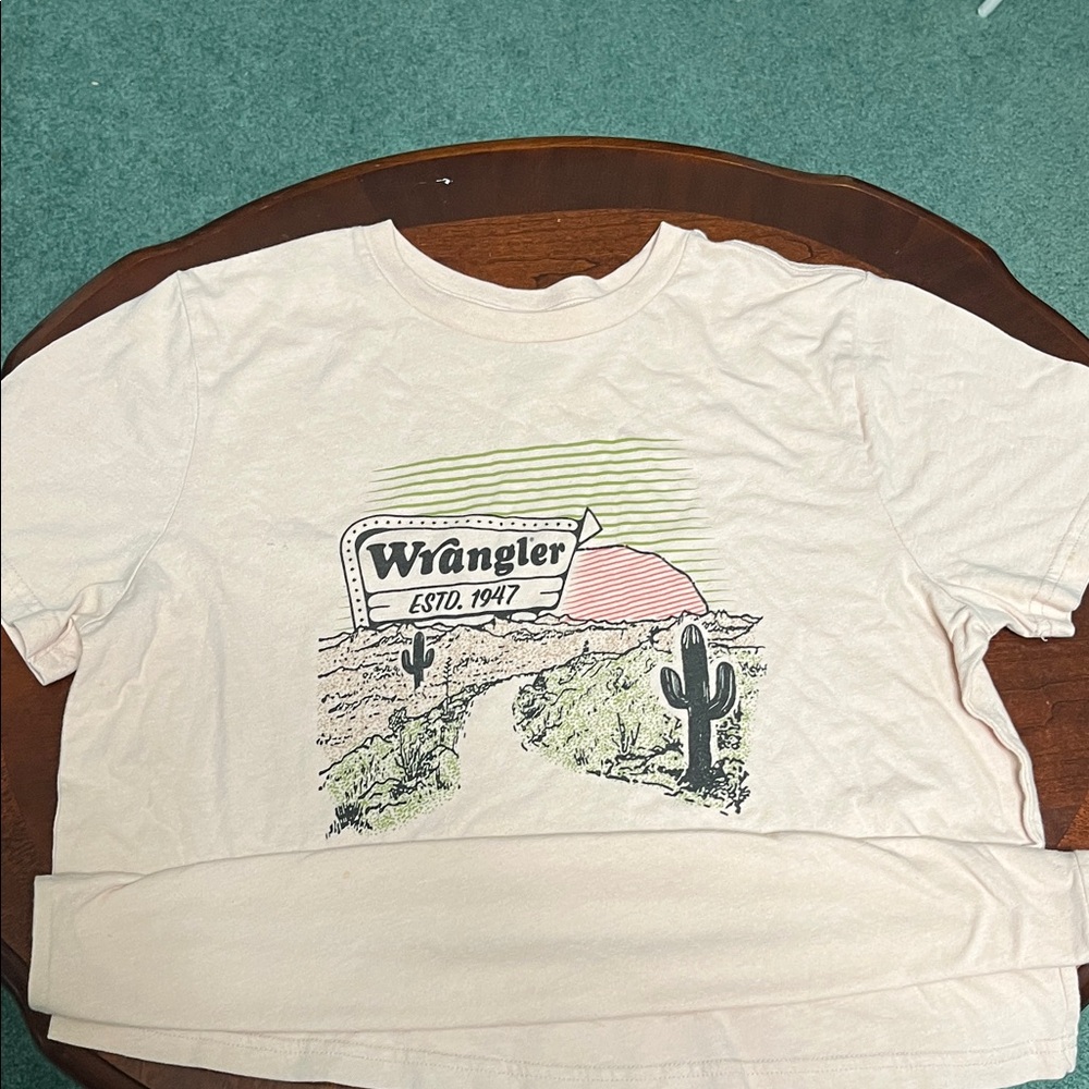 Wrangler Desert Scene Tee in Cream